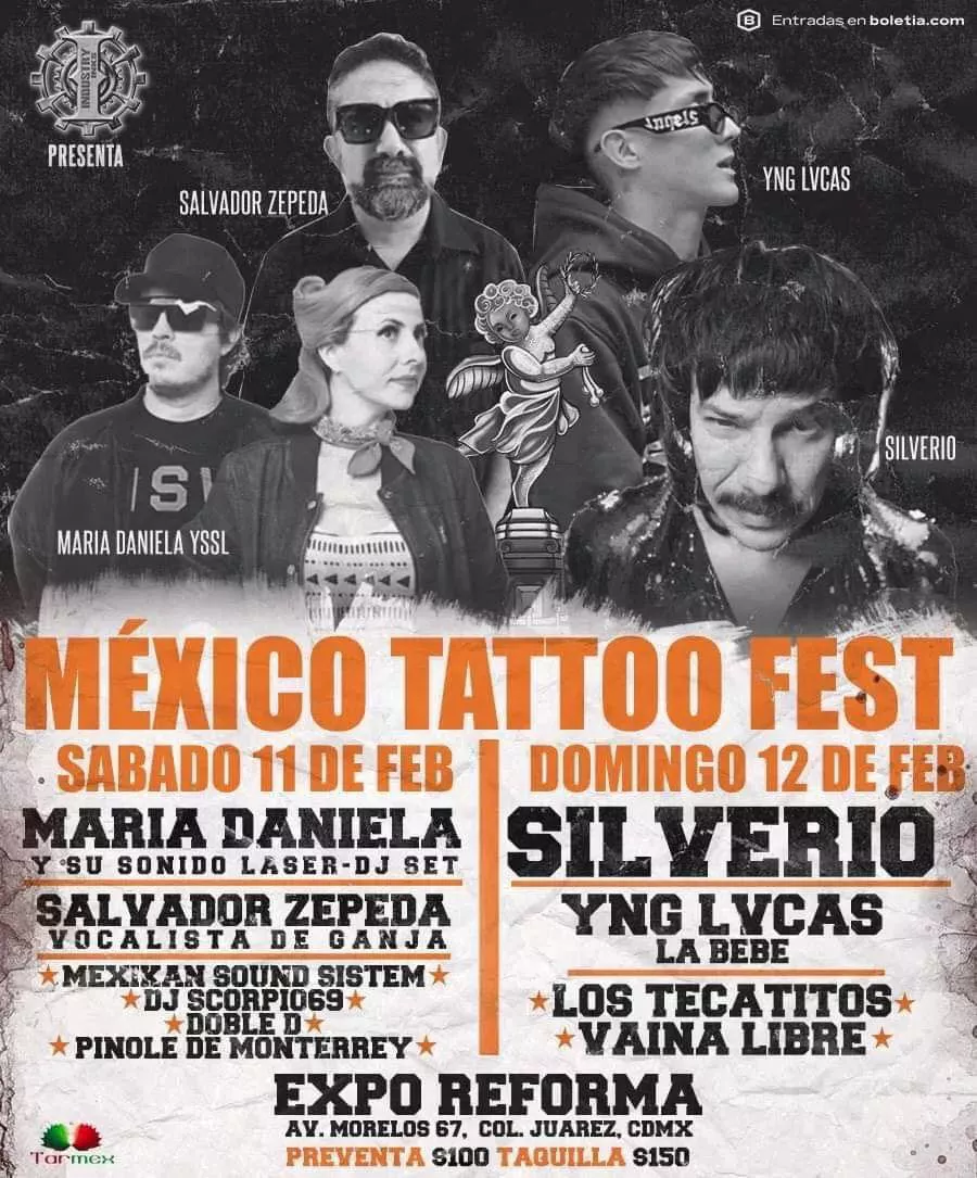 MEXICO TATTOO FEST ENE 2023 ELENCO ARTISTICO CARTEL